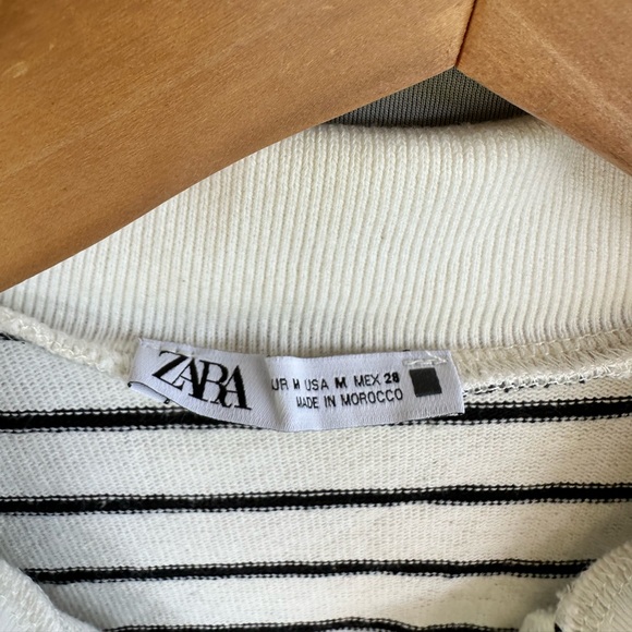 🍁Zara Black and Cream Lightweight Sweater Dress - Picture 7 of 8